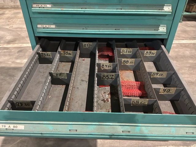 Lista industriële metalen ladekast - afbeelding 4 van  16