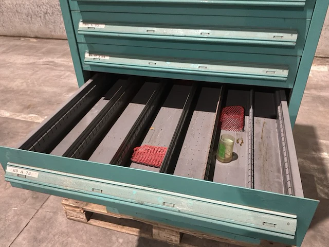 Lista industriële metalen ladekast - afbeelding 4 van  16