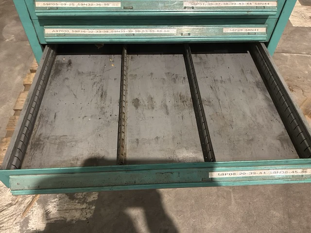 Lista industriële metalen ladekast - afbeelding 3 van  16