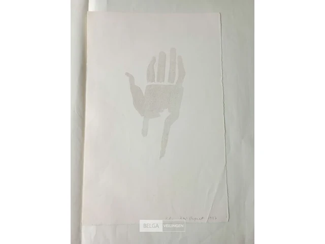 Lithografie, andré willequet, hand - afbeelding 1 van  3