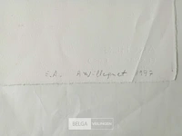 Lithografie, andré willequet, hand - afbeelding 2 van  3