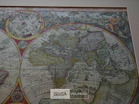 Lithografie van de historische wereldkaart - afbeelding 2 van  4