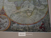 Lithografie van de historische wereldkaart - afbeelding 3 van  4