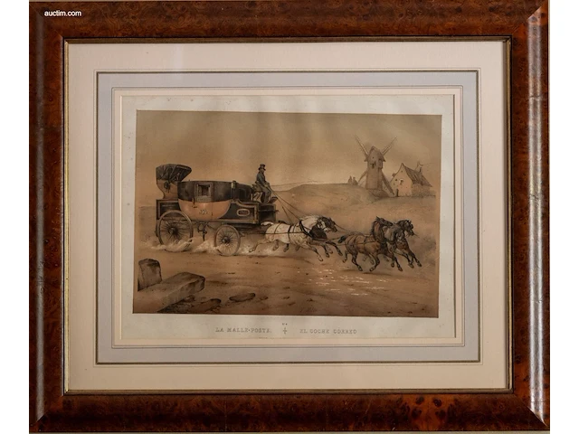 Lithografie victor adam (1801–1866) "la... - afbeelding 1 van  3