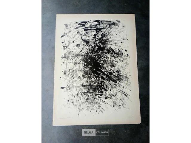 Litographie, jules limonde, signaux que j’attendais - afbeelding 1 van  3