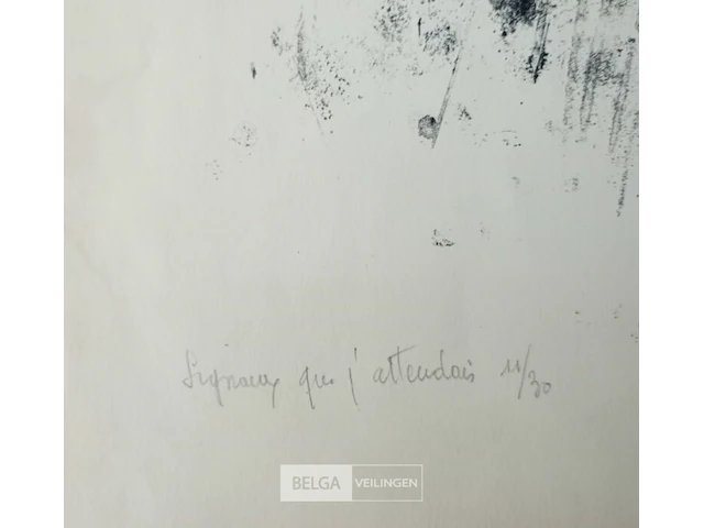 Litographie, jules limonde, signaux que j’attendais - afbeelding 3 van  3