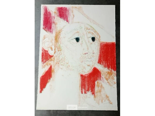 Litographie, roger somville, a nos amis de la guilde - afbeelding 1 van  2