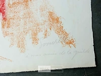Litographie, roger somville, a nos amis de la guilde - afbeelding 2 van  2