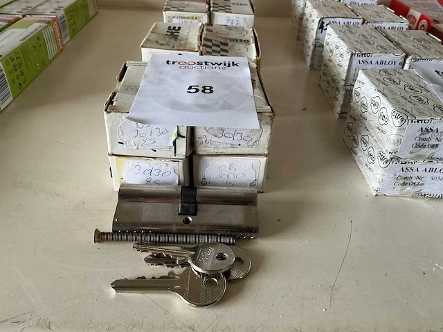 Litto cilinder sloten inclusief 3 sleutels (15x) - afbeelding 1 van  1