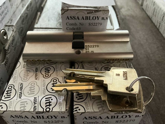 Litto diverse codes cilinder slot inclusief 3 sleutels (10x) - afbeelding 1 van  2