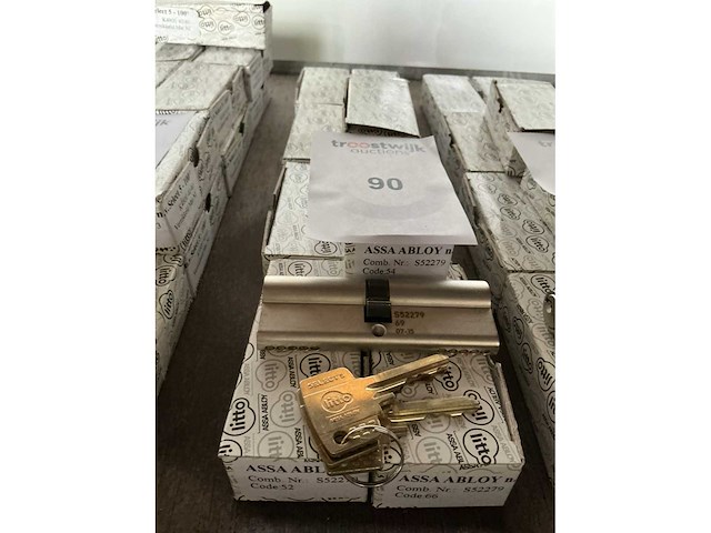 Litto diverse codes cilinder slot inclusief 3 sleutels (10x) - afbeelding 2 van  2