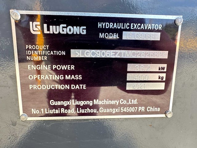 Liugong - 2021 - clg906e - midigraafmachine - afbeelding 31 van  31