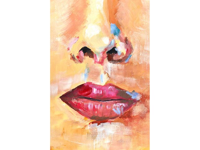 Lobke - blue-eyed girl - acryl op doek - 50x50 cm - afbeelding 4 van  8