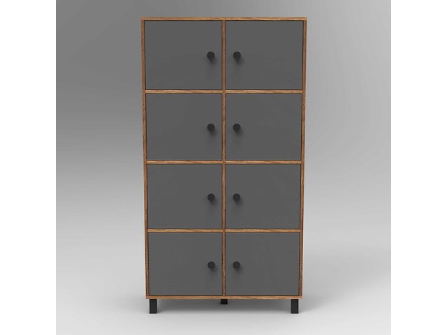 Locelso multifunctionele kast | 18 mm dik | notelaar antraciet - afbeelding 2 van  7