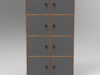 Locelso multifunctionele kast | 18 mm dik | notelaar antraciet - afbeelding 2 van  7