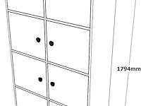 Locelso multifunctionele kast | 18 mm dik | notelaar antraciet - afbeelding 5 van  7