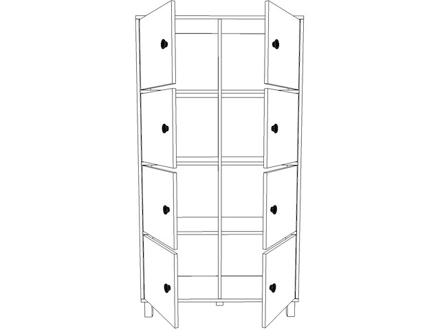 Locelso multifunctionele kast | 18 mm dik | notelaar antraciet - afbeelding 6 van  7