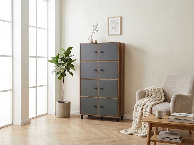 Locelso multifunctionele kast | 18 mm dik | notelaar antraciet - afbeelding 7 van  7