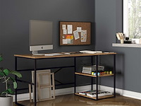 Locelso studiebureau | 100% melamine | 18mm dikte | metalen frame | atlantic pine - afbeelding 2 van  6