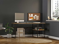 Locelso studiebureau | 100% melamine | 18mm dikte | metalen frame | atlantic pine - afbeelding 4 van  6
