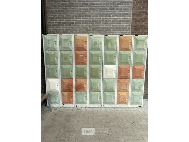 Lockers met sleutel + reservesleutel - afbeelding 1 van  4