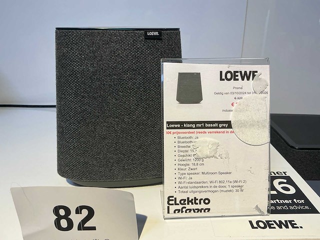 Loewe klang mr1 basalt grey multiroom speaker - afbeelding 4 van  4