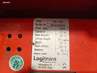 Logitrans pm 1400 elektrische palletwagen 2009 - afbeelding 7 van  13
