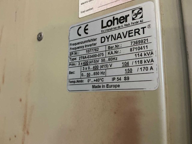 Loher dynavert 2t6a-03400-075 frequentieregelaar - afbeelding 6 van  6