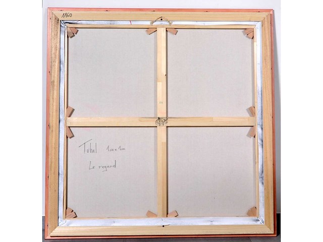 Loîc tuhal - le regard - olie op doek - 100x100 cm - afbeelding 4 van  12