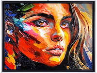 Loîc tuhal - le regard - olie op doek - 90x120 cm