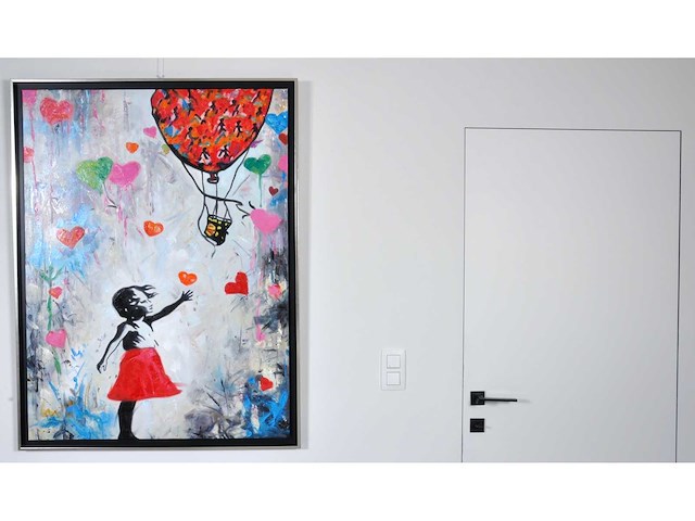 Loïc tuhal - ode aan banksy - olie op doek - 120x90 cm - afbeelding 2 van  12