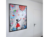 Loïc tuhal - ode aan banksy - olie op doek - 120x90 cm - afbeelding 3 van  12