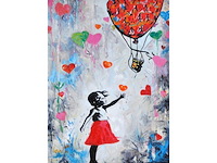 Loïc tuhal - ode aan banksy - olie op doek - 120x90 cm - afbeelding 1 van  12