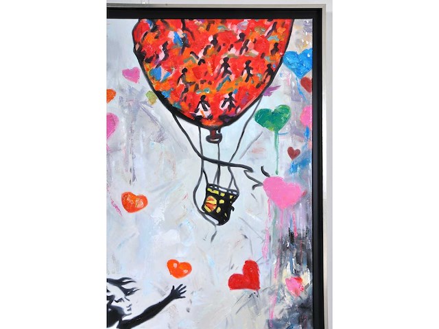 Loïc tuhal - ode aan banksy - olie op doek - 120x90 cm - afbeelding 10 van  12