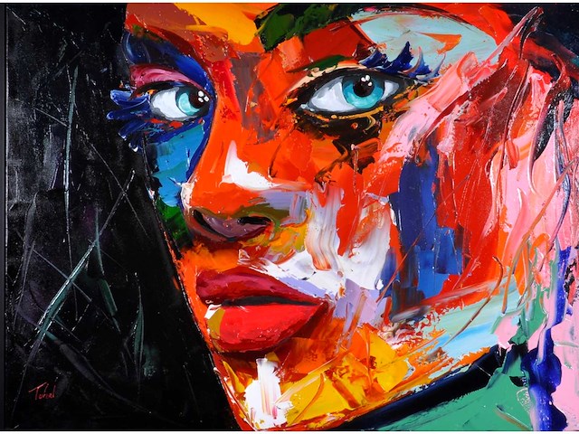 Loîc tuhal - persant regard - olie op doek - 90x120 cm - afbeelding 2 van  10