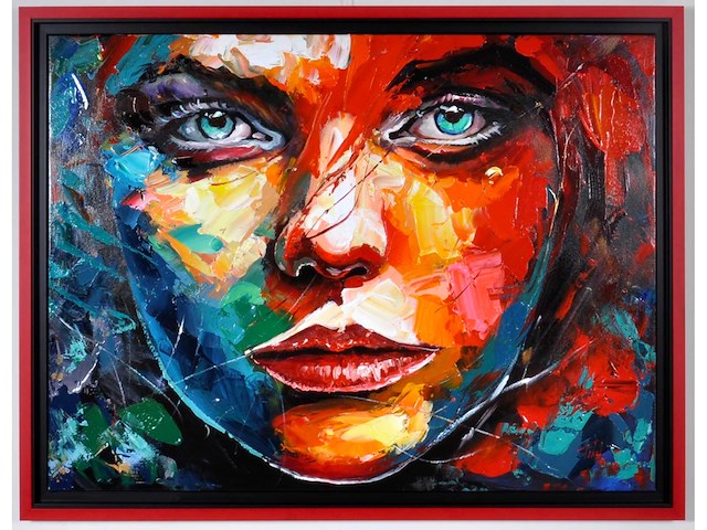 Loîc tuhal - regard perçant - olie op doek - 90x120 cm - afbeelding 1 van  11
