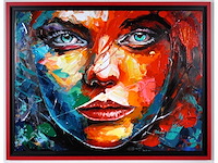 Loîc tuhal - regard perçant - olie op doek - 90x120 cm