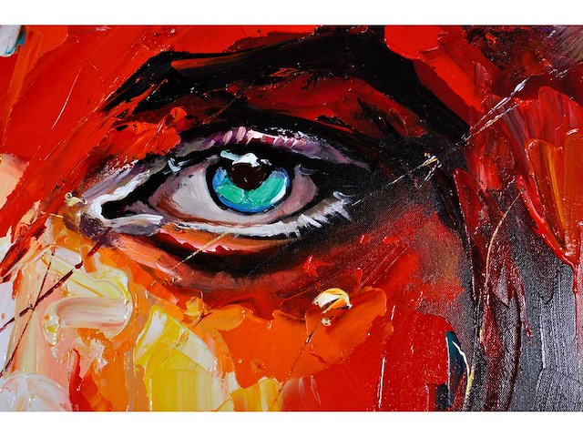 Loîc tuhal - regard perçant - olie op doek - 90x120 cm - afbeelding 10 van  11