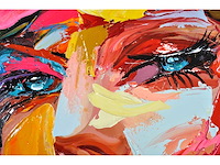 Loîc tuhal - visage - olie op doek - 100x100 cm - afbeelding 2 van  13