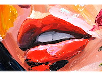 Loîc tuhal - visage - olie op doek - 100x100 cm - afbeelding 13 van  13