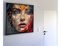 Loîc tuhal - visage - olie op doek - 100x100 cm - afbeelding 3 van  10