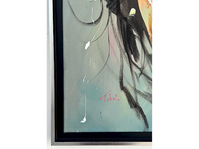 Loîc tuhal - visage - olie op doek - 100x100 cm - afbeelding 10 van  10