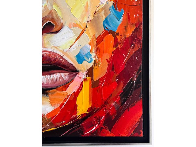 Loîc tuhal - visage - olie op doek - 100x100 cm - afbeelding 5 van  10