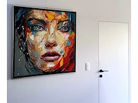 Loîc tuhal - visage - olie op doek - 100x100 cm - afbeelding 3 van  10