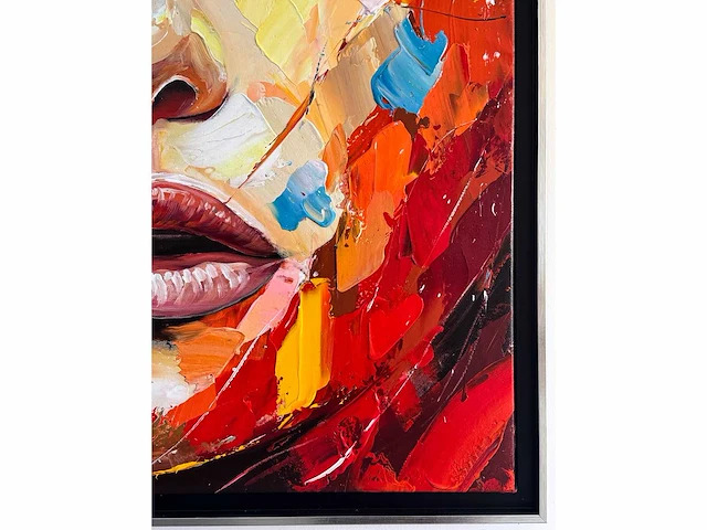 Loîc tuhal - visage - olie op doek - 100x100 cm - afbeelding 7 van  10