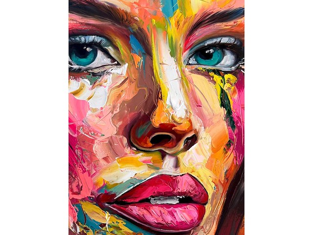 Loîc tuhal - visage - olie op doek - 120x90 cm - afbeelding 8 van  10