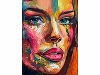 Loîc tuhal - visage - olie op doek - 120x90 cm - afbeelding 4 van  10