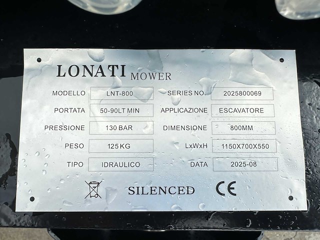 Lomati - 2025 - lnt-800 - klepelmaaier passend op graafmachine - afbeelding 5 van  13