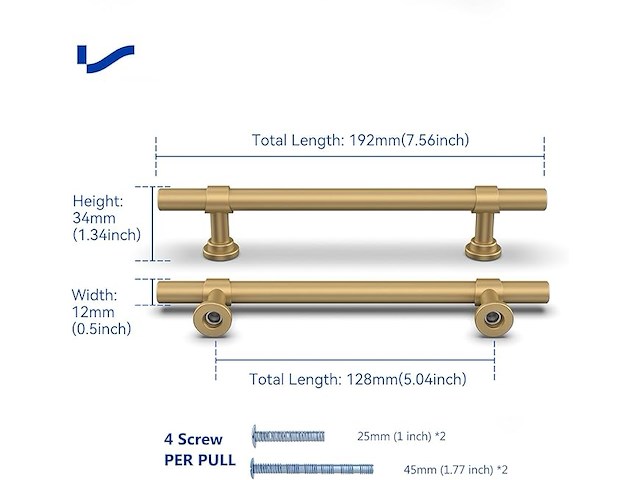 Lontan meubelgrepen (10 stuks) - afbeelding 3 van  3