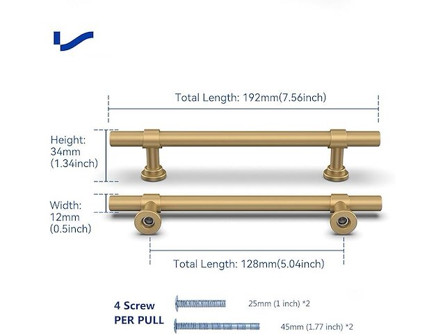 Lontan meubelgrepen (10 stuks) - afbeelding 3 van  3